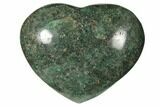 Polished Fuchsite Heart - Madagascar #126778-1